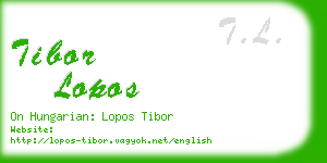 tibor lopos business card